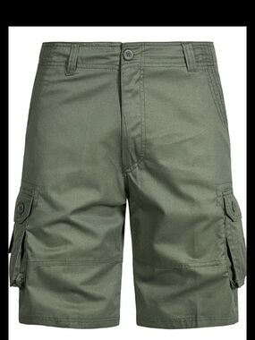 Men's Olive Cargo Utility Shorts